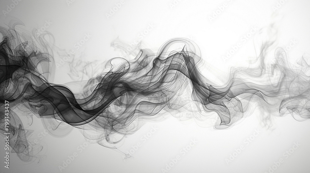 Painting black and white abstract light translucent smoke veils upwards watercolor anamorphosis Painting black and white abstract light translucent smoke veils upwards watercolor anamorphosis