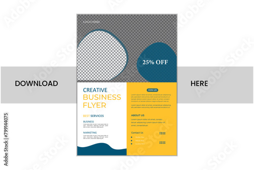 vector illustration template in A4 size,Business Flyer Layout in Two Colors furniture sale social media post template.Simple Decoration Flyer instagram post template.  
