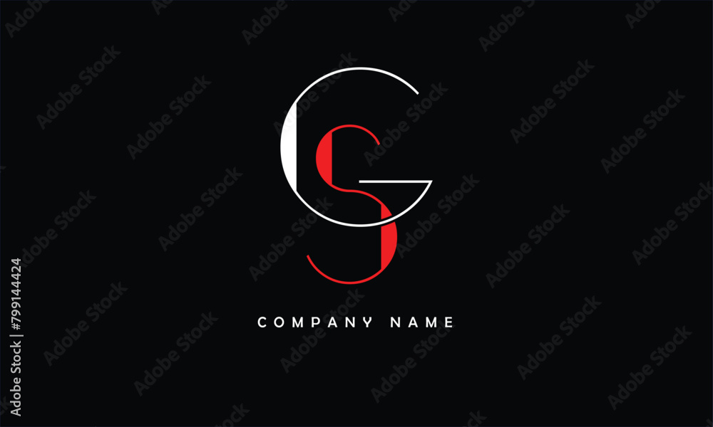 Fototapeta premium GS, SG, G, S Abstract Letters Logo Monogram