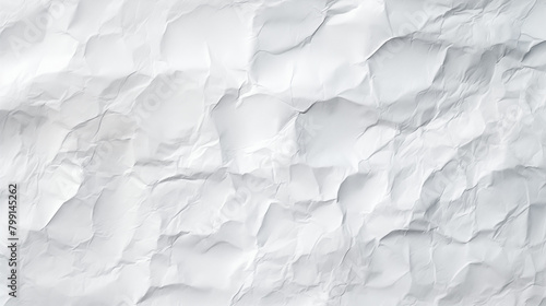 Soft White Crumpled Paper Background for Graphic Design