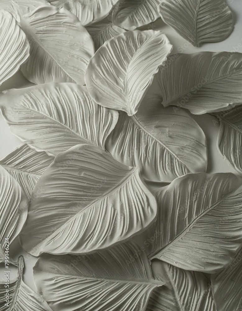 feuilles de plantes tropicales blanches en papier peint ia feuilles de plantes tropicales blanches en papier peint ia