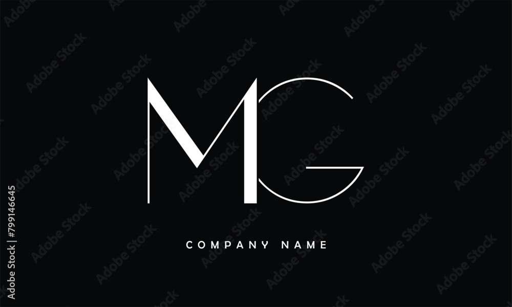 MG, GM, M, G Abstract Letters Logo Monogram