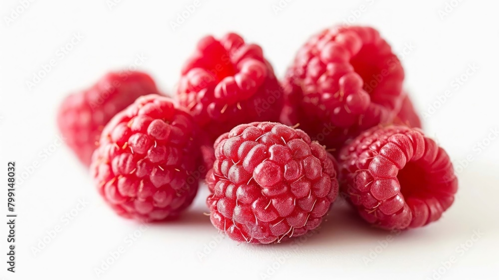 fresh raspberries isolated against background, Generative AI, fresh raspberries isolated against background, Generative AI,