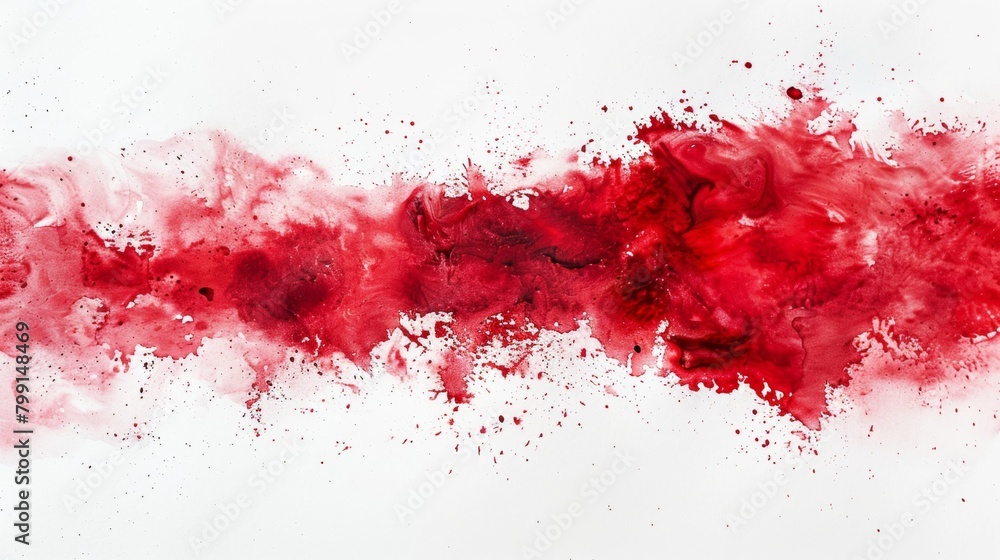 Dynamic splashes of red and pink hues, reminiscent of an abstract watercolor painting, full of energy and emotion.