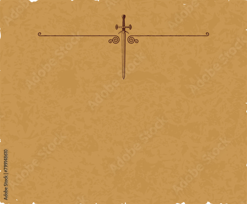 Brown Parchment - Sword Header