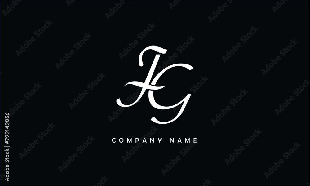 FG, GF, F, G Abstract Letters Logo Monogram FG, GF, F, G Abstract Letters Logo Monogram