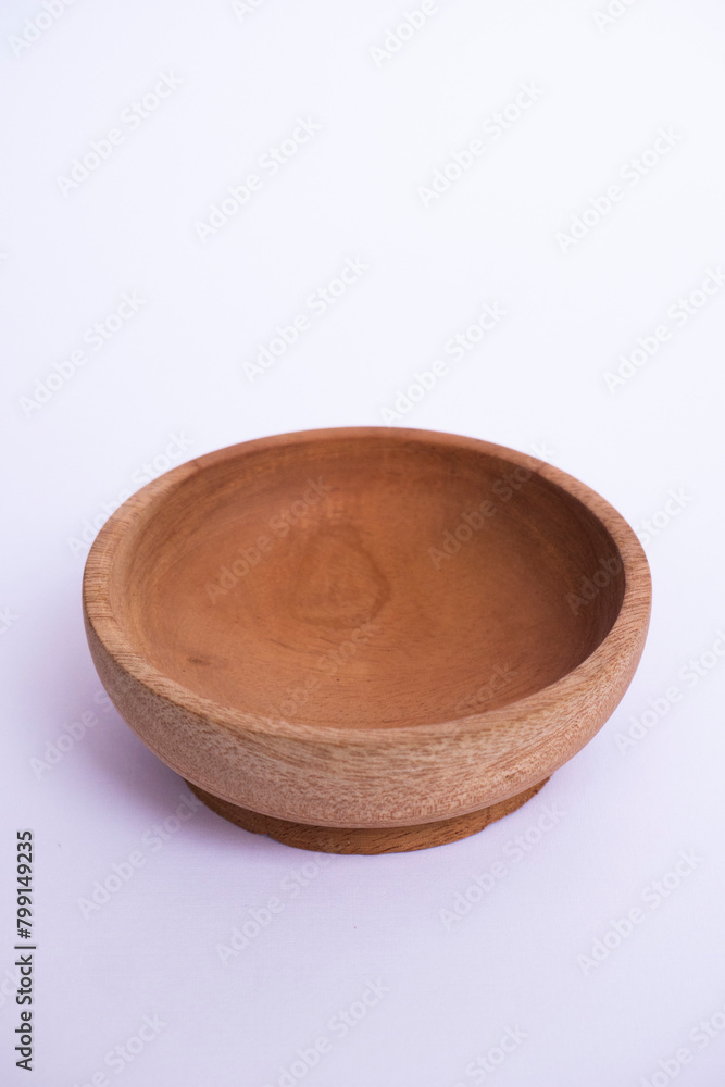 natural brown Wooden bowl with isolated object. natural brown Wooden bowl with isolated object.