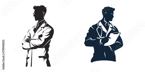 Minimal designs isolated on white background. Vector illustration. AI generated.