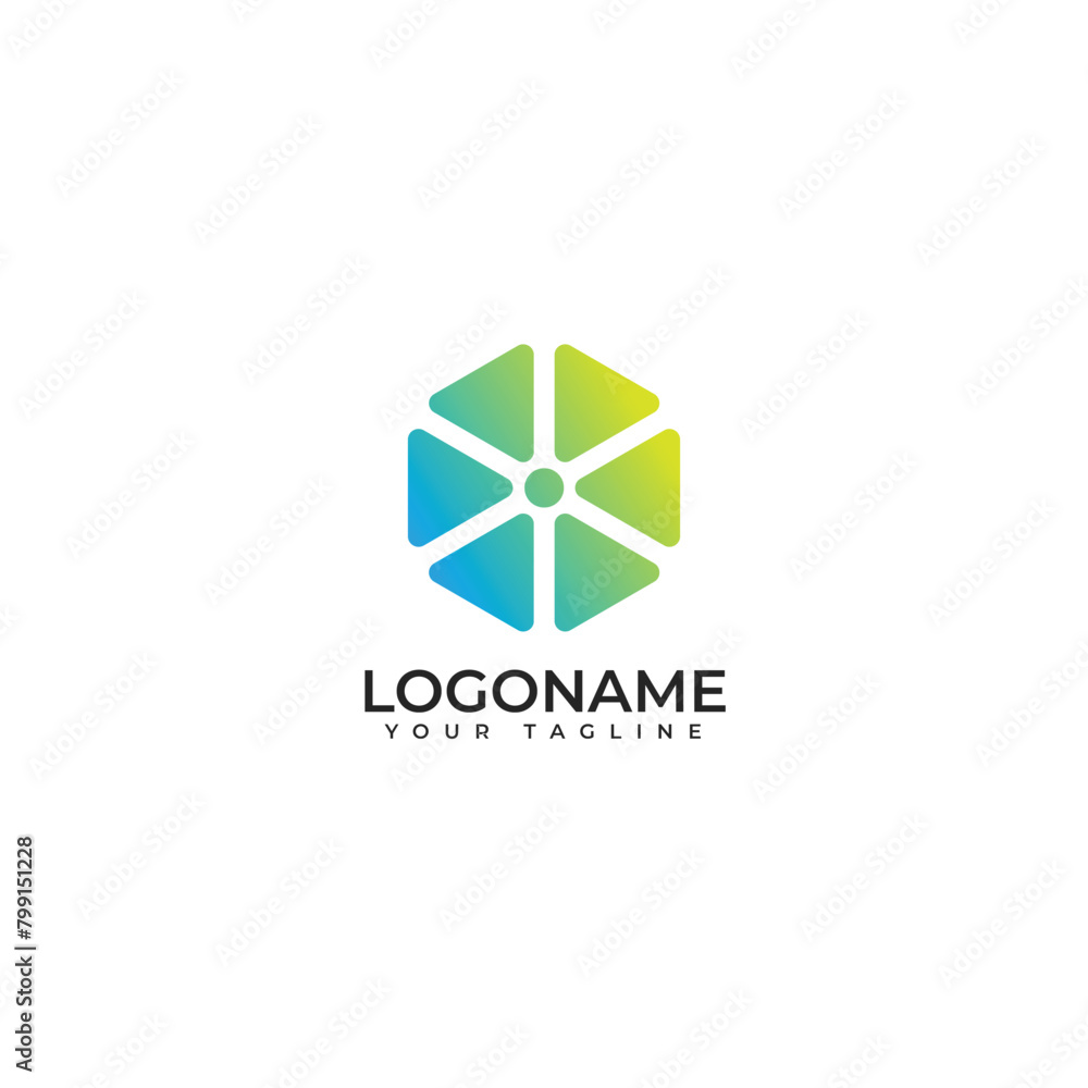 Fototapeta premium Organic fruit Beauty flower Spa or clean and professional natural logo template