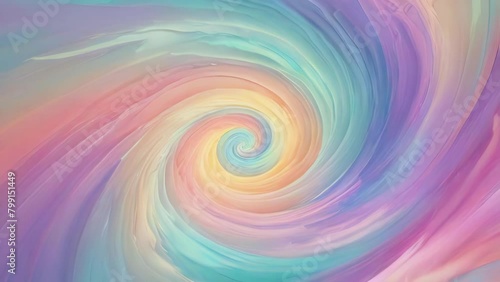 Wallpaper Mural Background of pastel colors swirls like funnel. Watercolor delicate colors unwind from center. Torontodigital.ca
