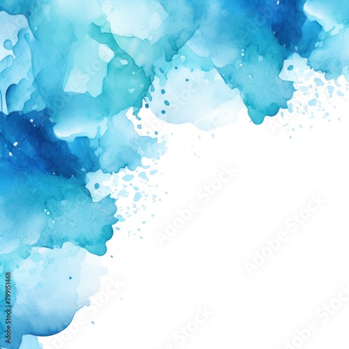 Blue splash banner watercolor background for textures backgrounds and web banners texture blank empty pattern with copy space for product 