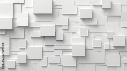 White 3D Square Background