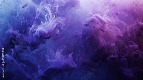 Ethereal plumes of purple smoke rise and curl in an intricate dance, creating a sense of mystery and enchantment. photo