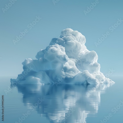 Iceberg floating in the middle of the ocean photo