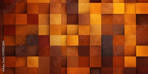 Brown abstract background with autumn colors textured design for Thanksgiving, Halloween, and fall. Geometric block pattern with copy space
