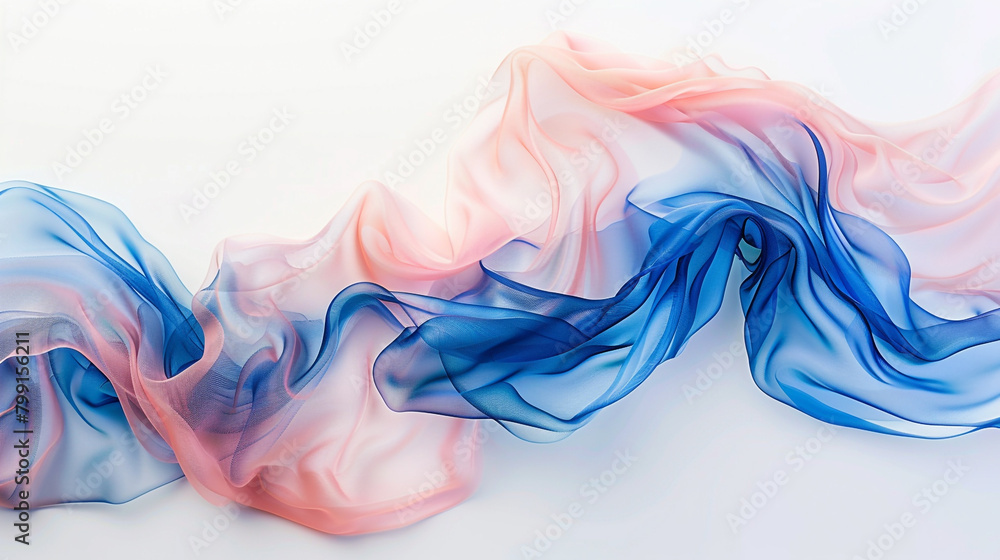 A dynamic wave of ocean blue and rose pink, curling luxuriously and isolated on a white canvas, appearing as if captured by an HD camera. A dynamic wave of ocean blue and rose pink, curling luxuriously and isolated on a white canvas, appearing as if captured by an HD camera.