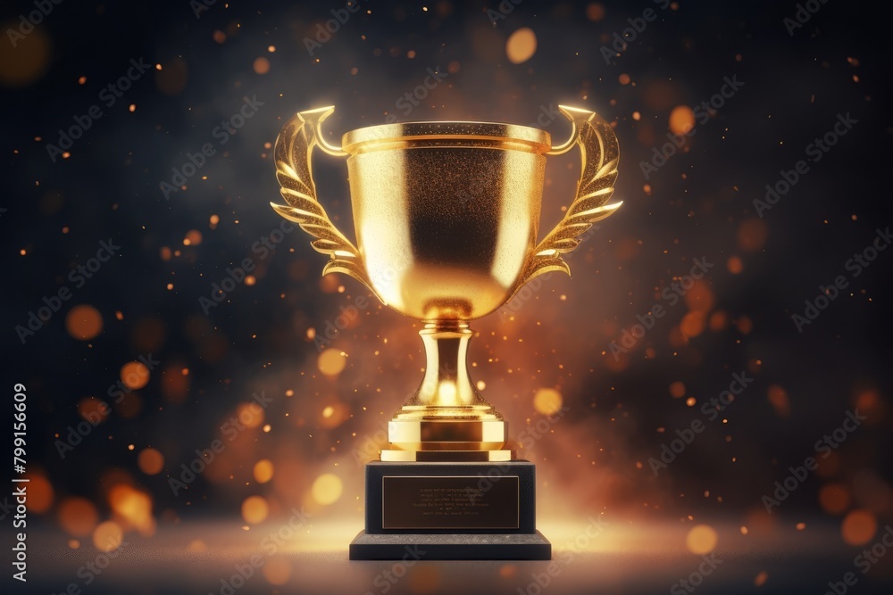 Image of gold cup, concept for winning or success. Champions award, sport victory, winner prize concept. Competition success, first place, best win symbol. High quality photo Image of gold cup, concept for winning or success. Champions award, sport victory, winner prize concept. Competition success, first place, best win symbol. High quality photo