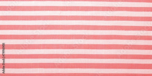 Coral white striped natural cotton linen textile texture background blank empty pattern with copy space for product design or text copyspace mock-up 