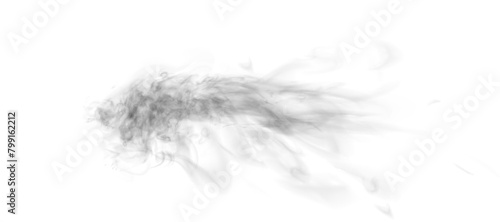 Black fog smoke smog on a white background. PNG effect. Vector illustration