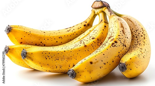 A bunch of bananas isolated on white with a clipping path and a full depth of field. photo