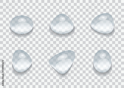 a set of waterdrop isolated on transparency background