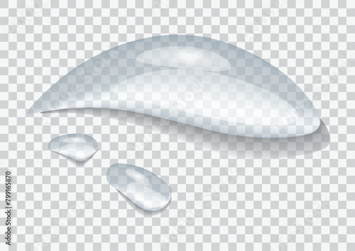 a clear waterdrop splash isolated on background