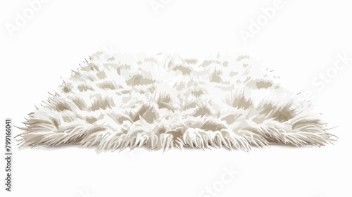 Soft carpet on white background Vector illustration.