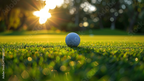 Close-up shot of a golf ball on the fairway, highlighting ways to enhance your golf game