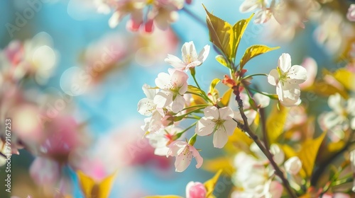 Close-up of tree with blooming white blossoms © 2rogan