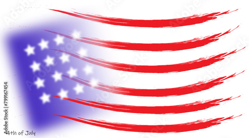 reinterpretation of the flag celebrating the 4th of July