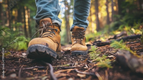 A Hiker's Rugged Journey Boots photo