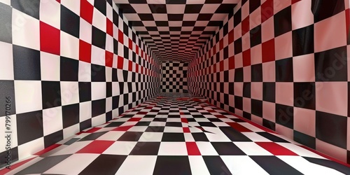 a scene where seemingly stationary objects begin to shift and dance, creating an optical motion illusion pattern background