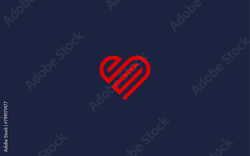 letter sc with heart logo icon design vector design template inspiration