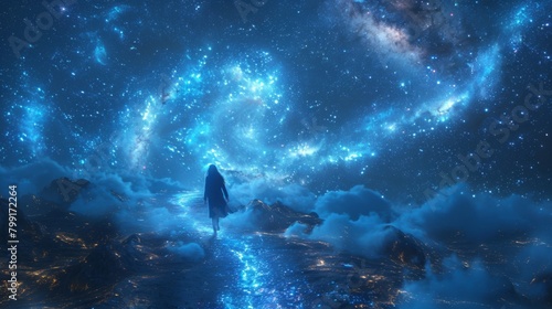Magical Journey through Starry Skies: Captivating 4K Wallpaper © Da