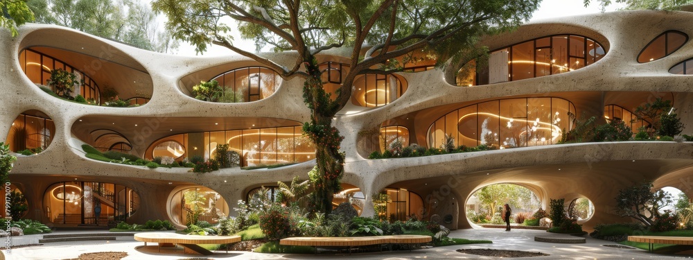 Eco-Friendly School Designed as Living Tree Structure - Educational Innovation and Environmental Awareness Eco-Friendly School Designed as Living Tree Structure - Educational Innovation and Environmental Awareness