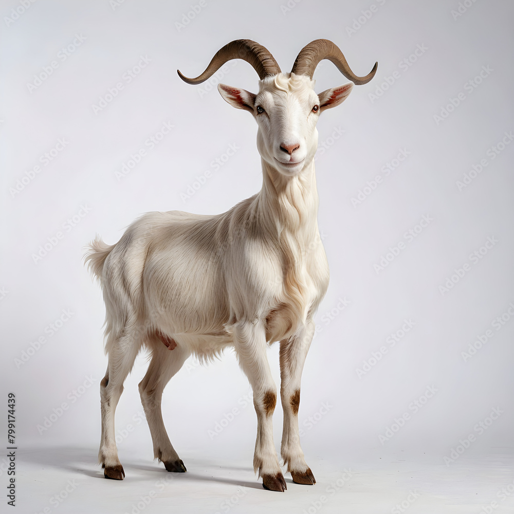 goat on white background