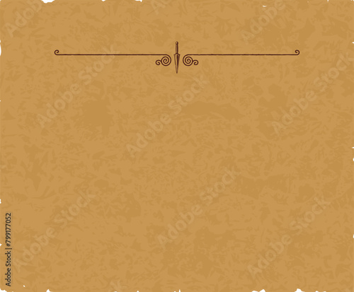 Brown Parchment - Medieval Dagger