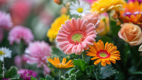 Bouquet of Flowers in Vase
