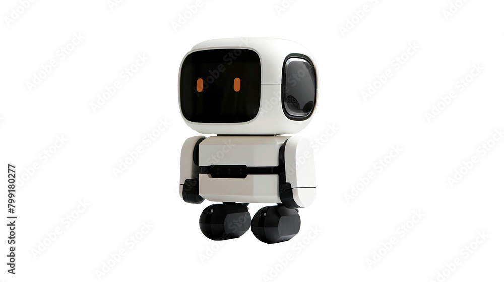 Little cute robot funny virtual assistant bot isolated on transparent background 3d icon Little cute robot funny virtual assistant bot isolated on transparent background 3d icon