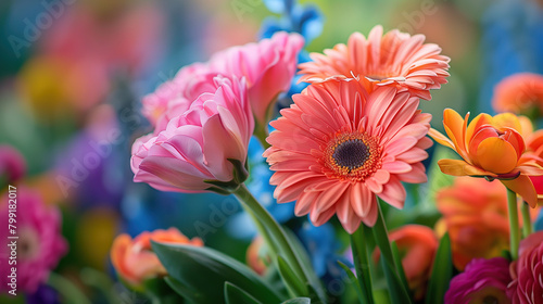 A Bunch of Flowers in a Vase