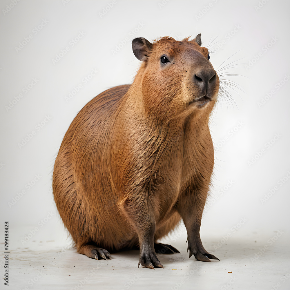 Capybara isolated on white background. Capybara isolated on white background.