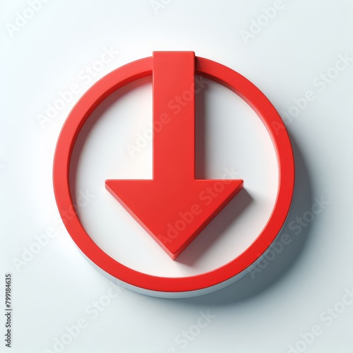 Free Download Red arrow shows down direction - GFXLoad