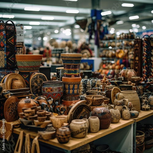 Local Artisan Market Showcasing Handcrafted Goods at the Airport