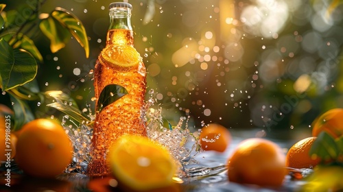 Refreshing and delicious orange soda. Perfect for a hot day. photo
