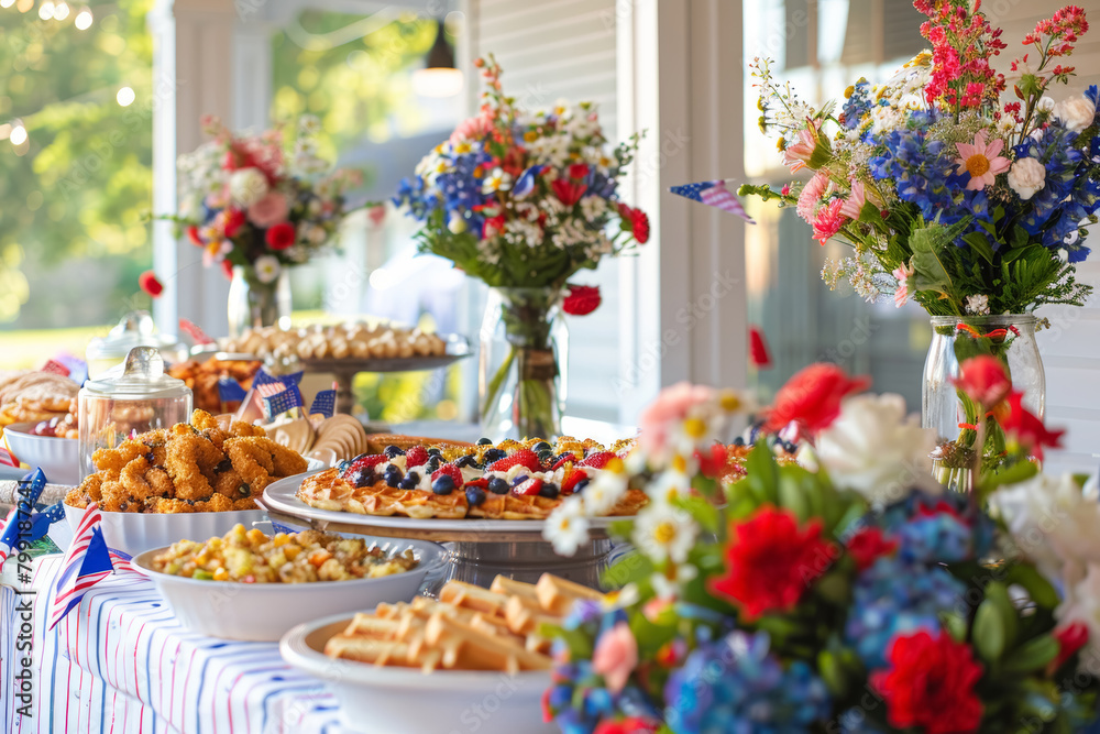 Lavish Independence Day Brunch Celebration Display Lavish Independence Day Brunch Celebration Display