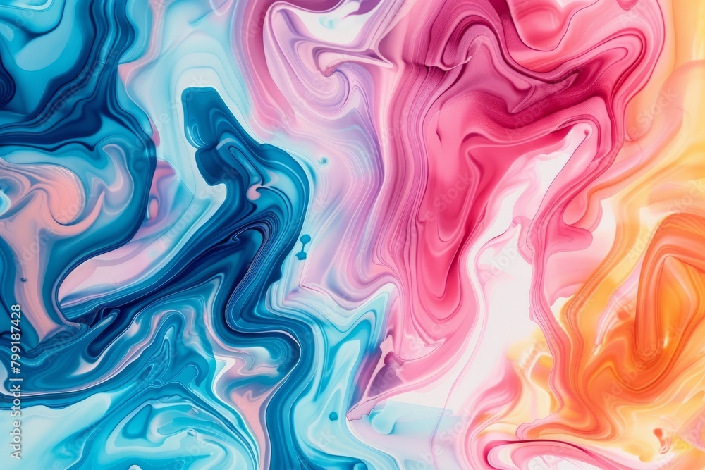 Abstract background with swirling patterns of multicolored ink
