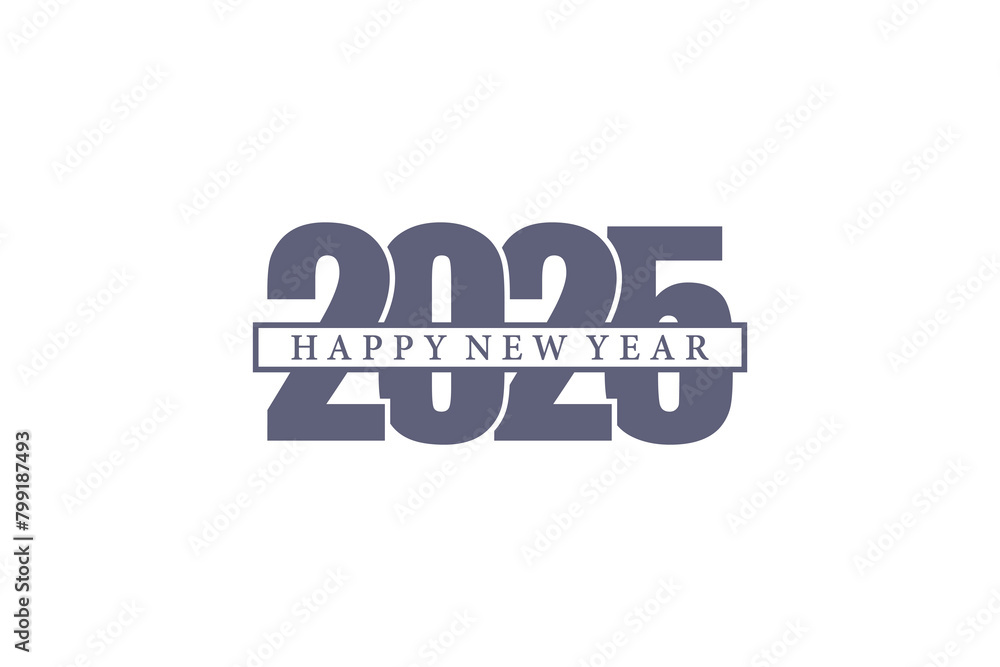 2025 number design for happy new year