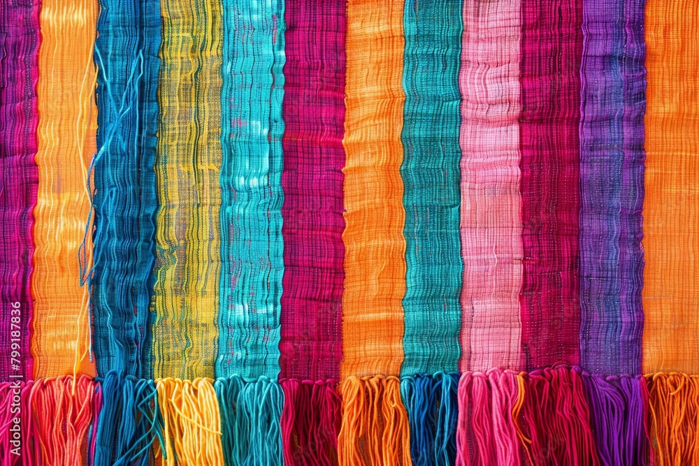 Vibrant Threads. Latin Tapestry. Colorful Woven Textile Background Vibrant Threads. Latin Tapestry. Colorful Woven Textile Background