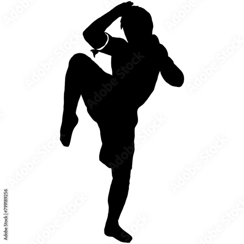muay thai illustration logo vector