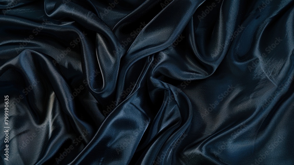 black silk fabric texture background with wavy folds black silk fabric texture background with wavy folds